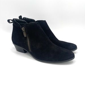 PAUL GREEN Boots Size 8.5 Jillian Suede Black Ankle Booties Black Zipper Luxury